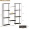 4-Tier Industrial Bookshelf with 11 Open Shelves – Heavy Duty 980 lbs Capacity, Anti-Tip Design & Adjustable Feet for Living Room, Bedroom, Office, Grey Storage Cabinet